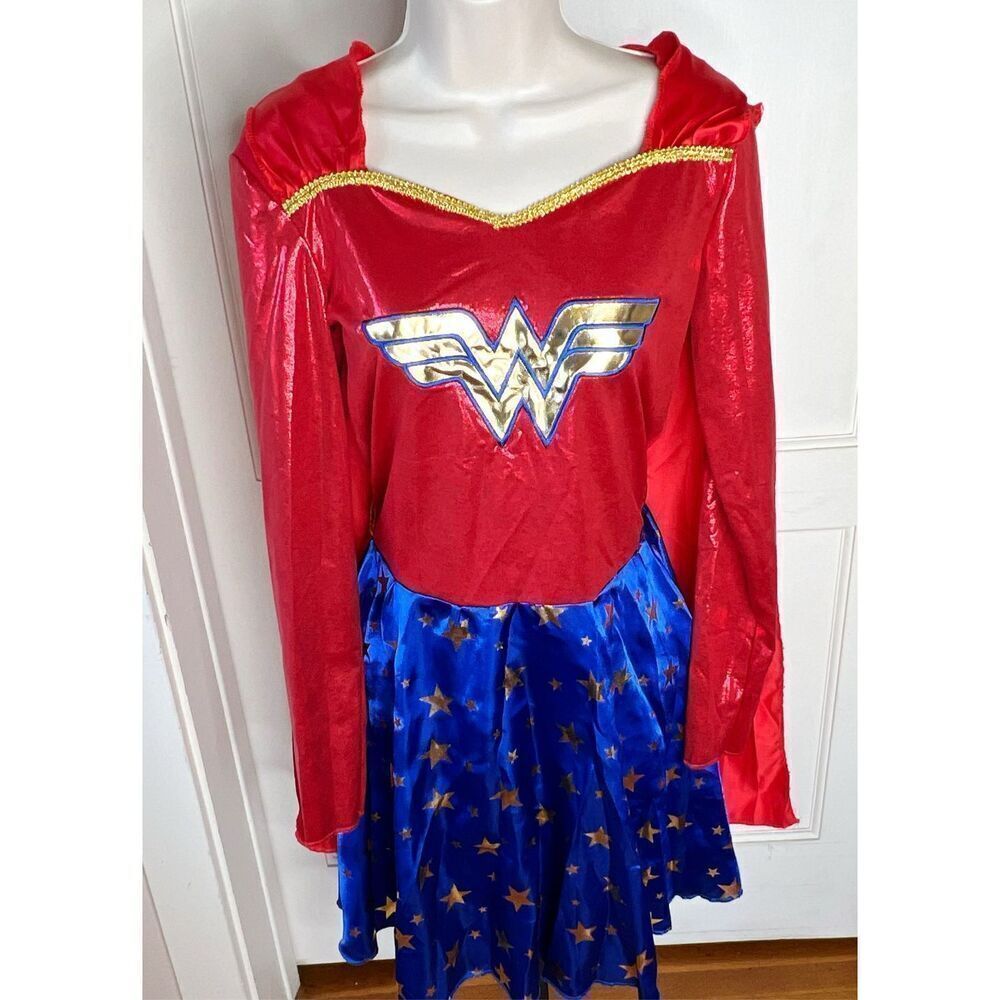 Halloween Wonder Woman Cape Dress 2 Piece Costume With Boots Size Small - Picture 4 of 4